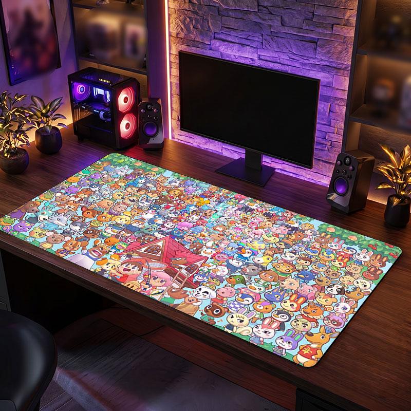 Big Mouse PadAnimal Crossing Extended Soft Desk Mat Gaming Office Computer Table Decor Mat