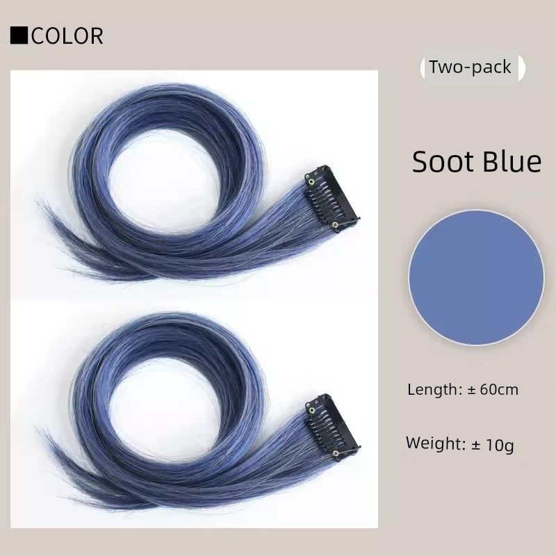 

Краска Головной убор Парик Заколки Красочный Шиньон Плетеная Повязка для волос Аксессуары для волос Хип-хоп Дреды Плетеные волосы Мелирование Дреды Красочные Веревки Two Pair [4 Pack] Soot Blue