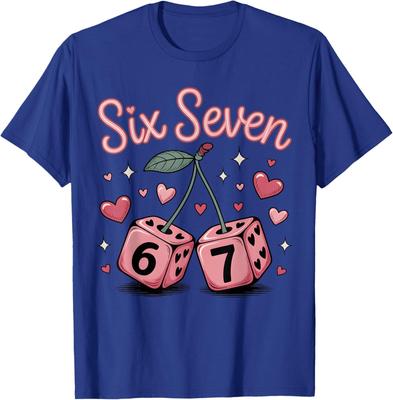 Cute Preppy 67 Valentine Six Seven Dice For Kids Unisex T-Shirt