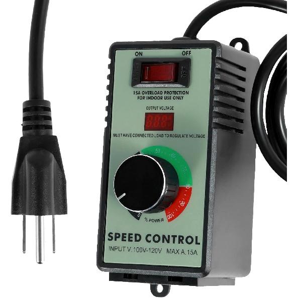 AC Motor Speed Controller, 110-120V 15A 4000W Variable Speed Controller Regulator, Precise Safe Electronic Fan Variable Speed Adjuster with Overload