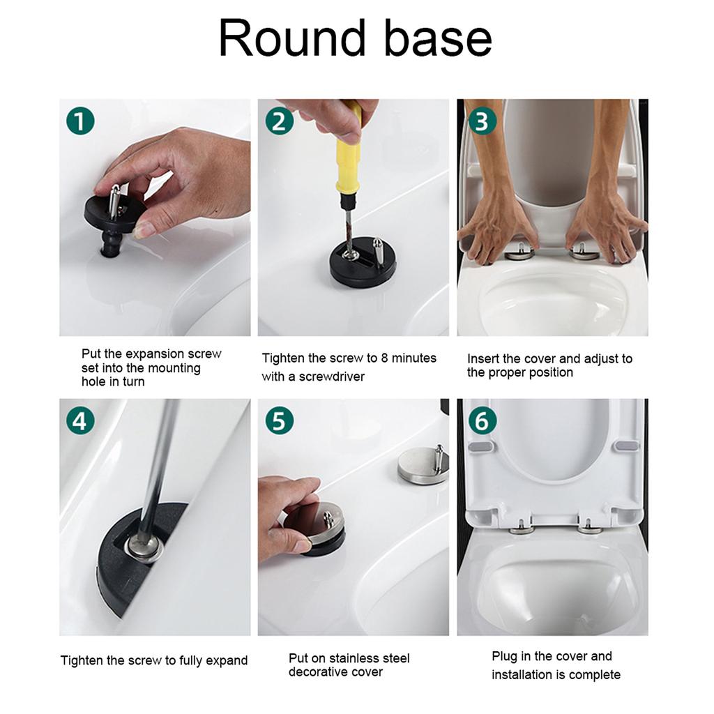 Square 03B-PP Material (width 34.5cm, Length 39-47cm) Thick Toilet Seat Cover for Household Use