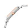 Reloj de mujer con indicador de fecha, movimiento de cuarzo, esfera rectangular, elegante y con estilo, correa de acero inoxidable, reloj de pulsera de negocios ES5222