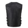 Men's Casual Imitation Leather Vest Spring and Autumn Cross-border Korean Version of Fashion Trend Single-breasted Jacket Vest Men's