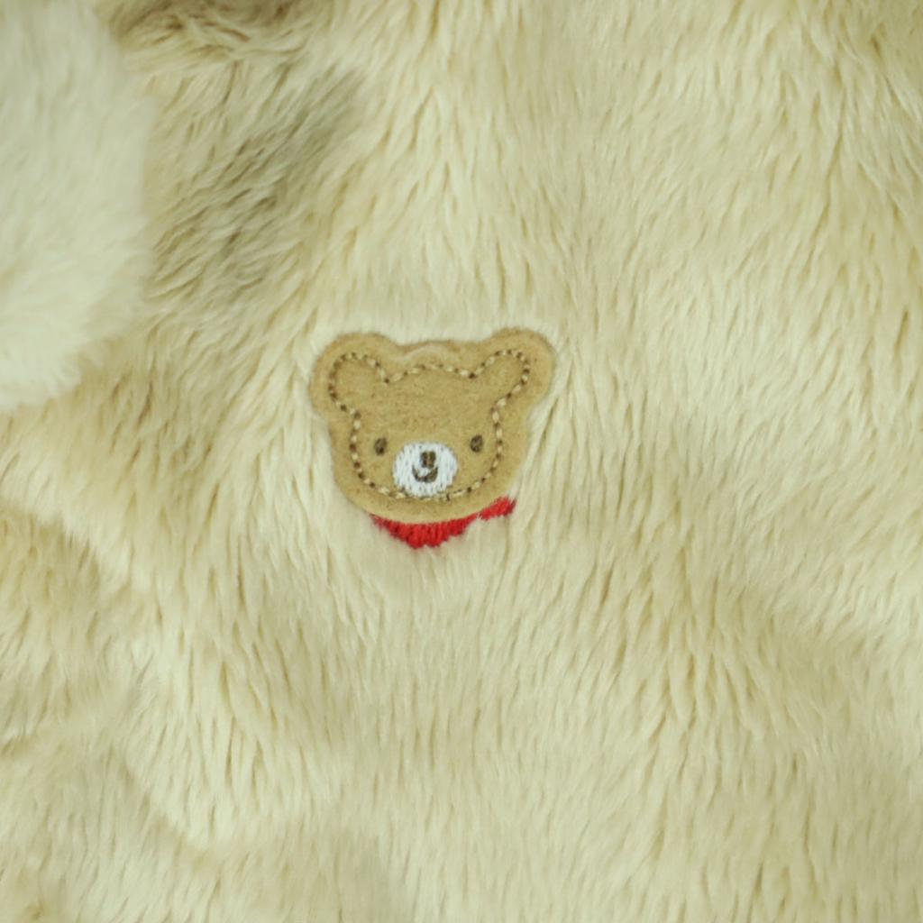 Unbenutzter Mikihouse Poncho 70-90 beige Bär Kinder Gebraucht