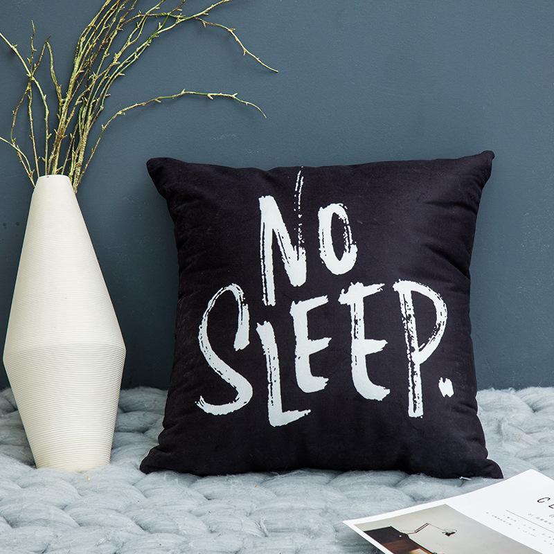 Nordic Throw Pillow Cover Plush Black and White Geometric Striped Simple Pillow Cover Sofa Cushion Cover