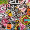 Random 3D Cartoon Embroidered Logo Patches with Puff Embroidery Adhesive Iron-On Heat Transfer Badges for Clothes Hats & Bags