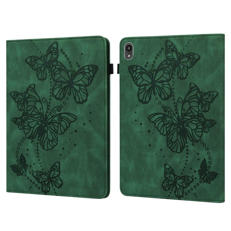 For Lenovo Tab P11 Plus Embossed Butterfly Pattern Leather Tablet Case