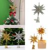Christmas Tree Top Star Decoration With Led Flash And Metal Material For Holidays