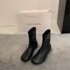 Blogger boots~ inner height increase medium and high tube elastic thin boots short boots female knight boots