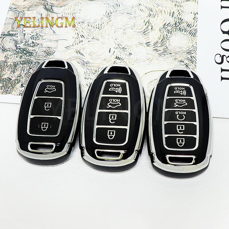 3 4 5 Button Car Key Fob Case Key Fob Cover For Hyundai I30 Ix35 Kona Encino Solaris Azera Grandeur Ig Accent Santa Fe Palisade