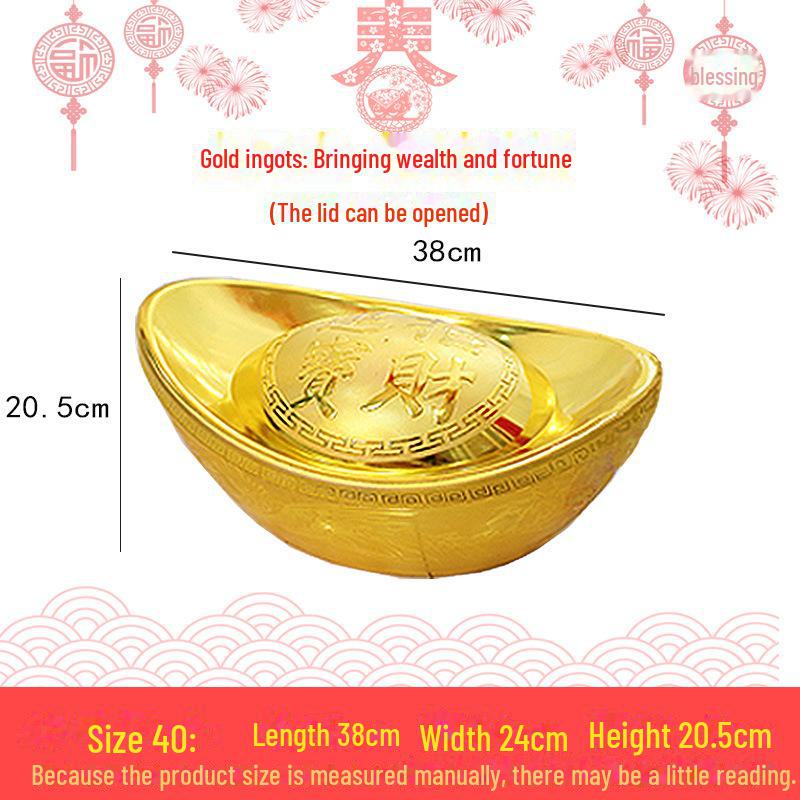 Gold Ingots Simulation & Props: New Year Candy Box, Spring Festival Décor, Wealth-Attracting Wedding Ornaments