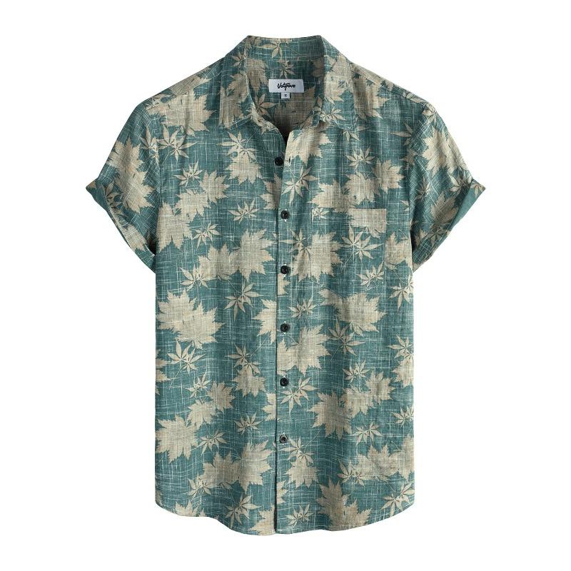 Summer Men's Vocation Lapel Camisa 3d Printed Casual Breathable Hawaiian Shirts Fashion Men Women Tops Beach Short Sleeve Blouse