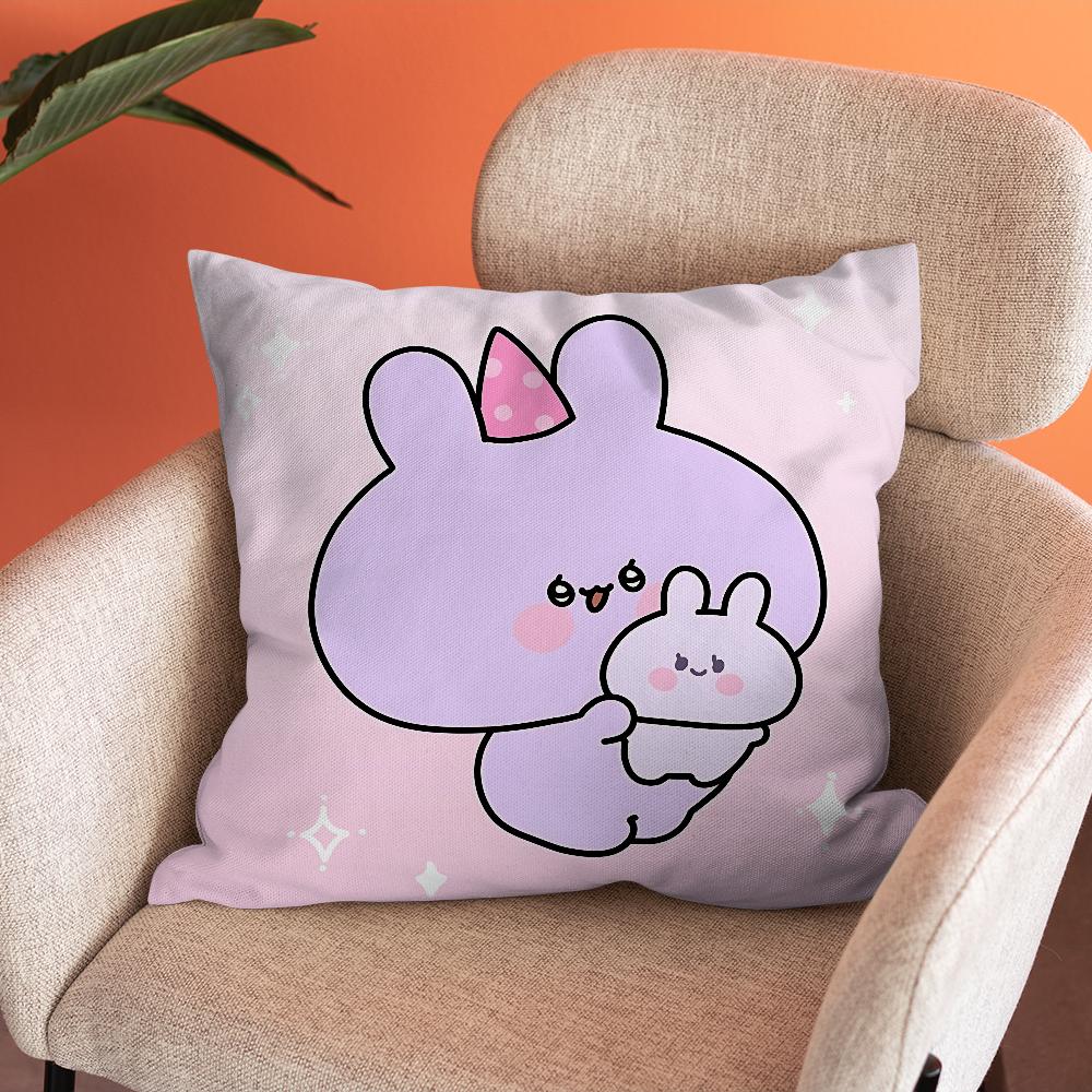 А-Асамимичан Милая наволочка с кроликом Мягкие наволочки для дивана в стиле фермерского дома Домашние украшения и защита Наволочка 12x12Inch