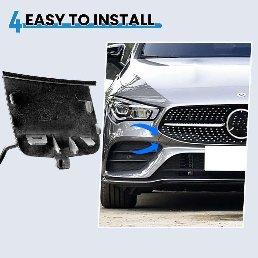 Front Bumper Tow Hook Cover for Mercedes Benz CLA Class W118 Coupe CLA200 CLA220 CLA250 2020 2021 2022 2023 Towing Hook Eye Cap 1188854201