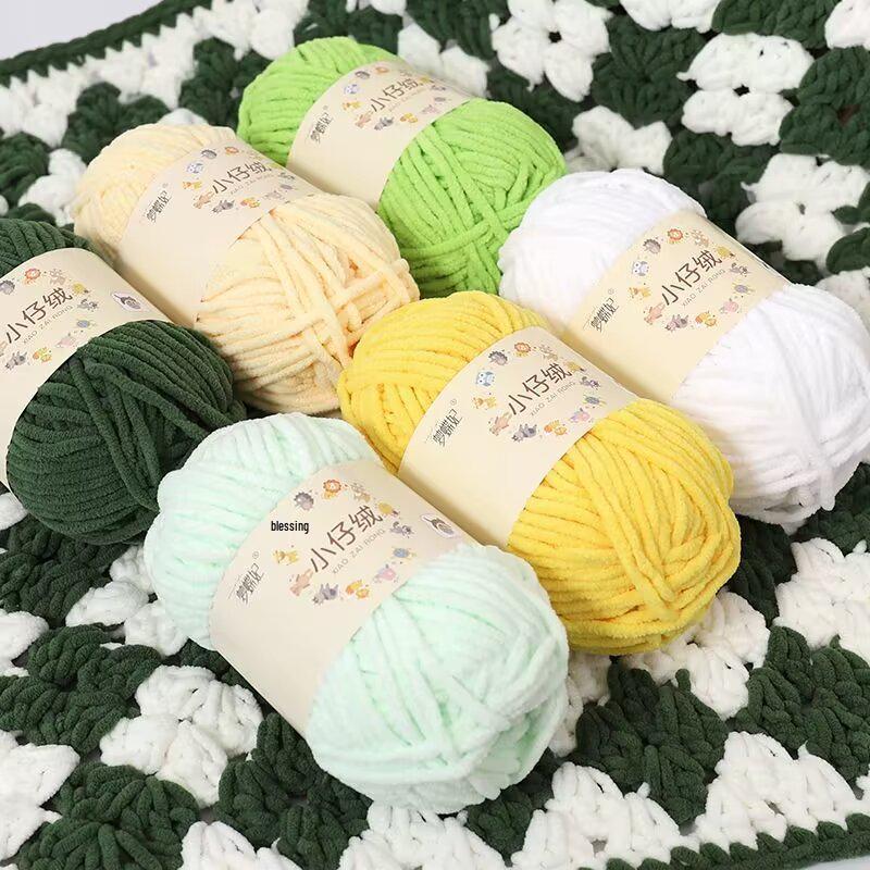 Little Velvet Chunky Yarn for DIY Knitting & Crochet - Cute Baby Crafts, Scarves, Dolls & Shoes