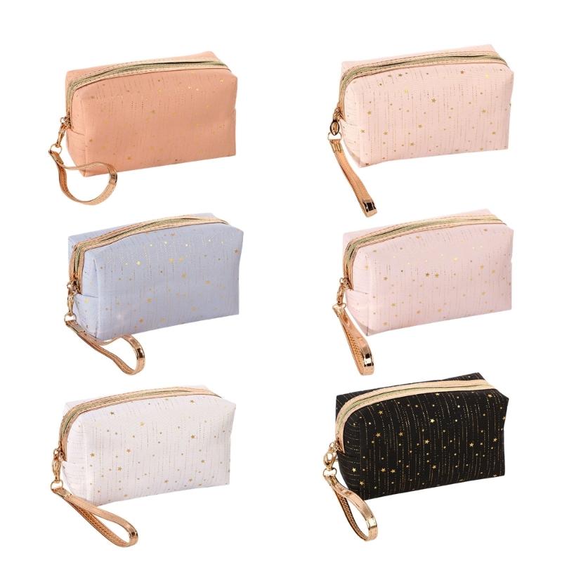 Women Star Decoration Cosmetic Bag Soft Make Up Storage Bag Travel Makeup Toiletry Package Bag Organizer Pouch Case