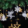 2PCS/Set Christmas Decor Crystal Acrylic Ornaments Deer Angel Xmas Tree Unicorn Hanging Pendants Navidad  New  Gift