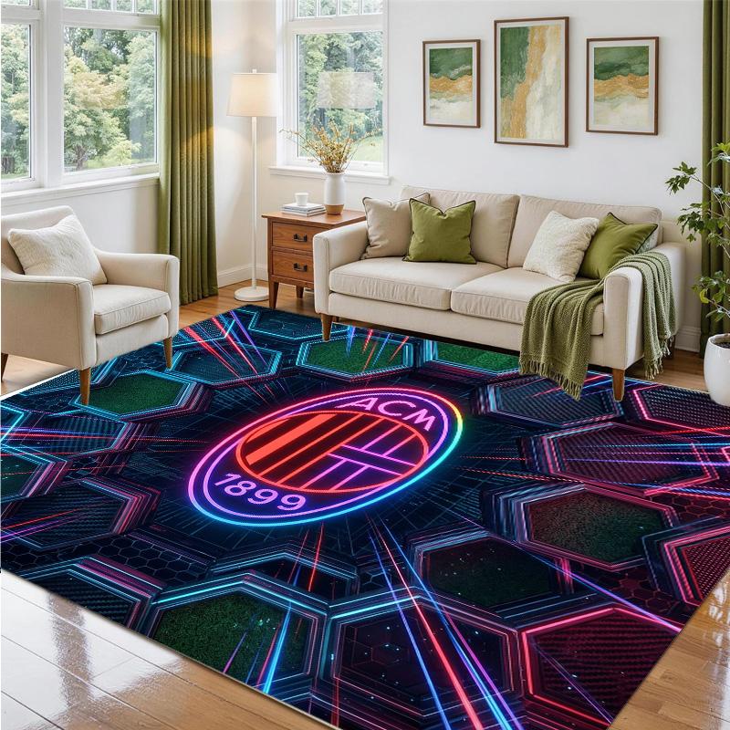 AC Milan Design Crystal Velvet Rug Soft Decorative Mat for Bedroom Entrance