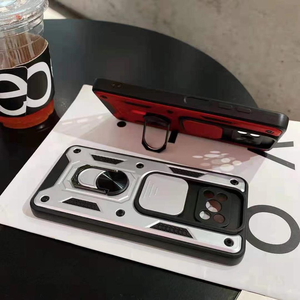 For Xiaomi Poco X3 Pro Car Magnetic Holder Ring Protect Cover For Little X 3 X3Pro NFC Slide Camera Shockproof Armor Case