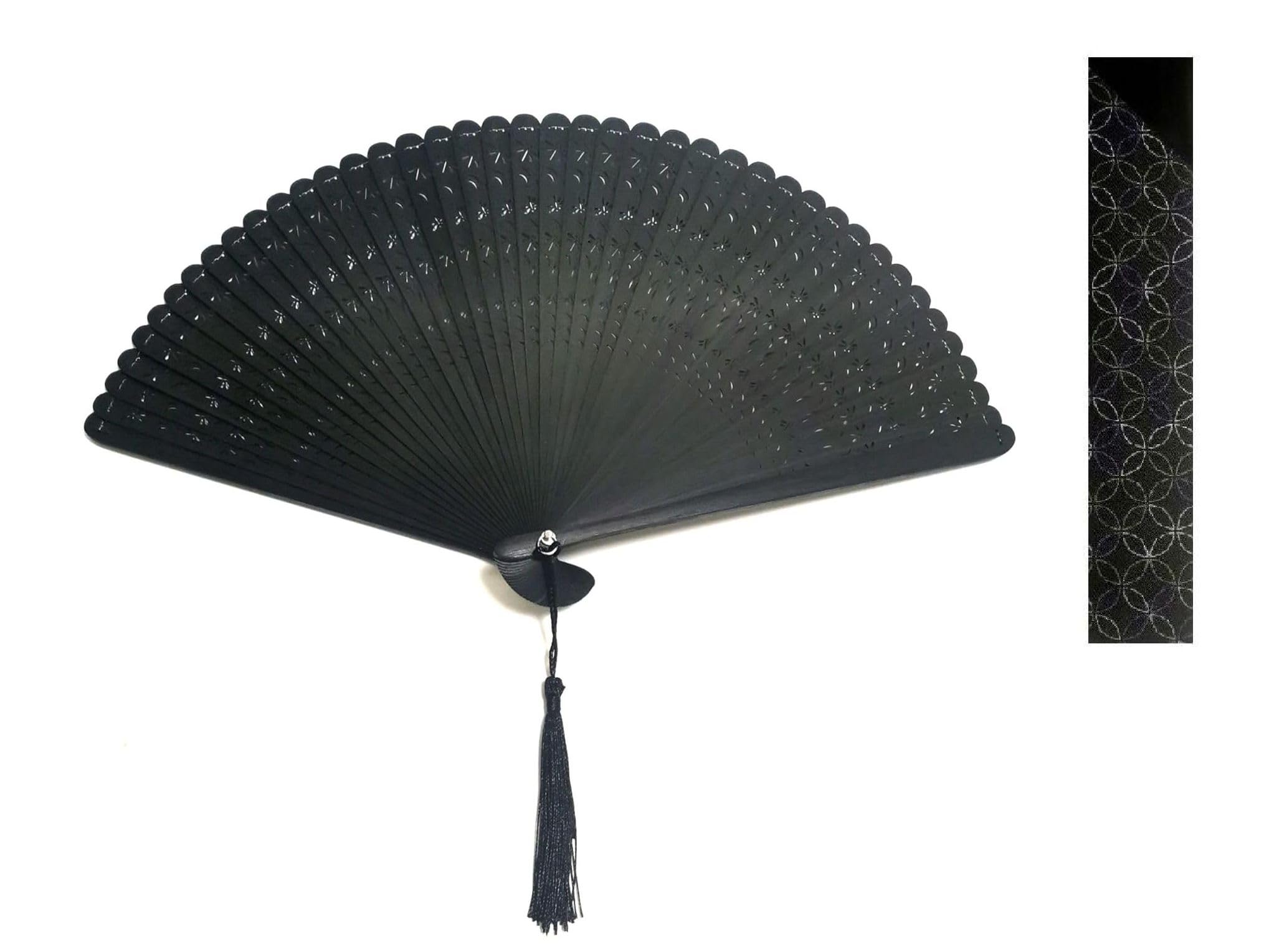 

Сенсувасодо Бамбуковый веер Сумка для веера Полностью натуральный и AE-1548 чёрный