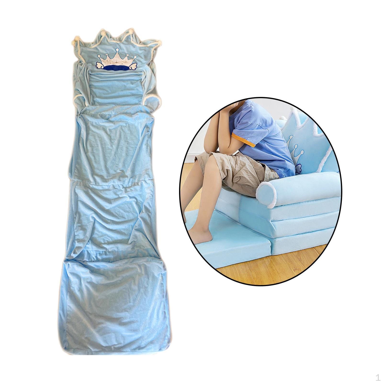 

Складной детский диван с рисунком из мультфильма, открытый диван, сиденье-кровать Blue_total length 150CM