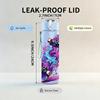 1PC Colorful Graffiti Skateboard Print 750ml Color Plastic Sports Water Bottle Leakproof Flip Straw Lid Suitable for Sports Office Home Use