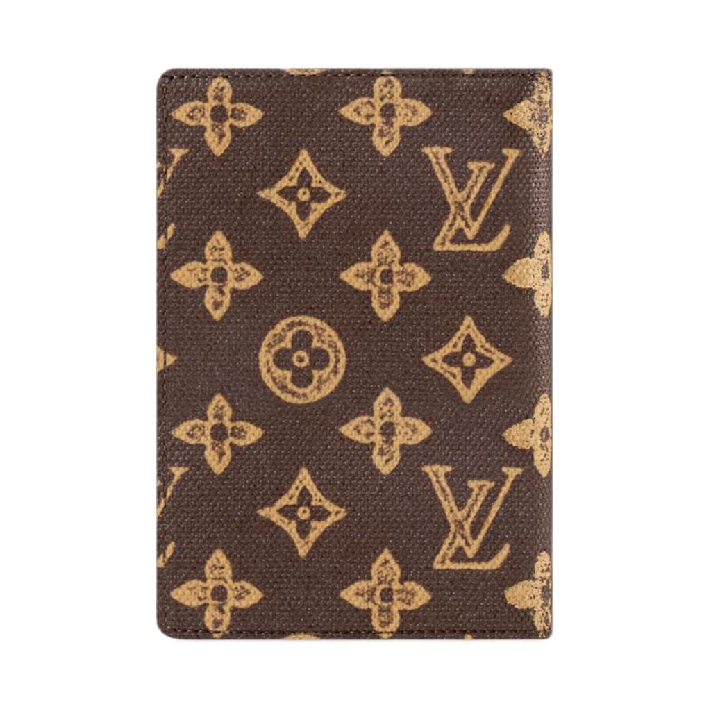LOUIS VUITTON Monogram 130 Coated Canvas Passport Holder Women's Ebony M27612
