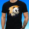 T-Shirt Herren Panda trinkt Kaffee Motiv Baumwolle Größe S bis 5XL