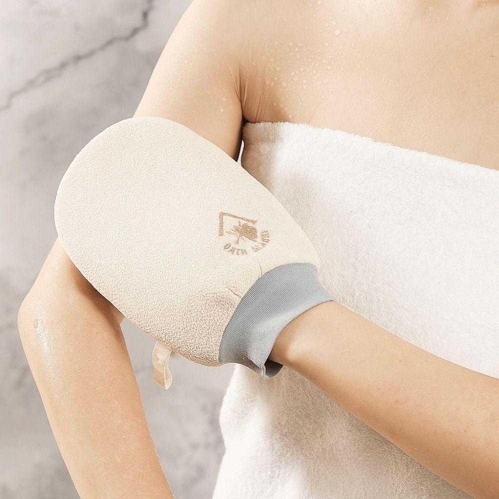 New Thick Exfoliating Bath Gloves Double Sided Frosted 3 Colors SPA Shower Mitt Body Wash Sponge