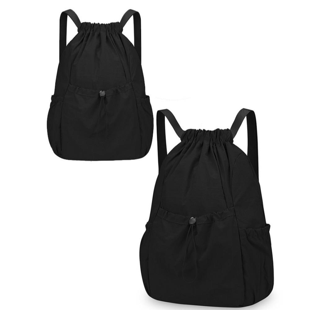 Korean Style Travel Backpack Solid Color Student Schoolbag Casual Drawstring Backpack  Sports