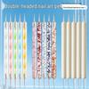 5-Piece Double-Headed Nail Art Dotting Pen Set with Wooden Handle