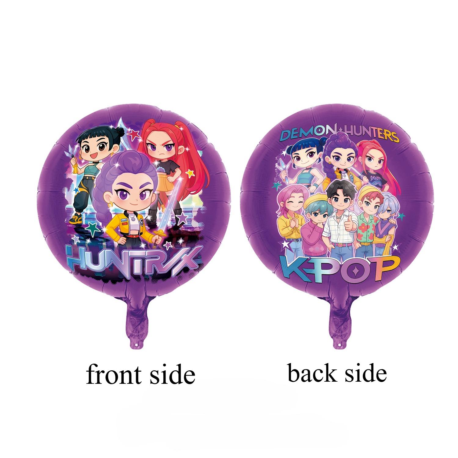 

K Pop Demon Hunters Celebration Birth Date Decor Baloons Huntrix Boys Group Saja Boys Rumi Mira Zoey Balloon Favors Gender Reveal Present 1PC