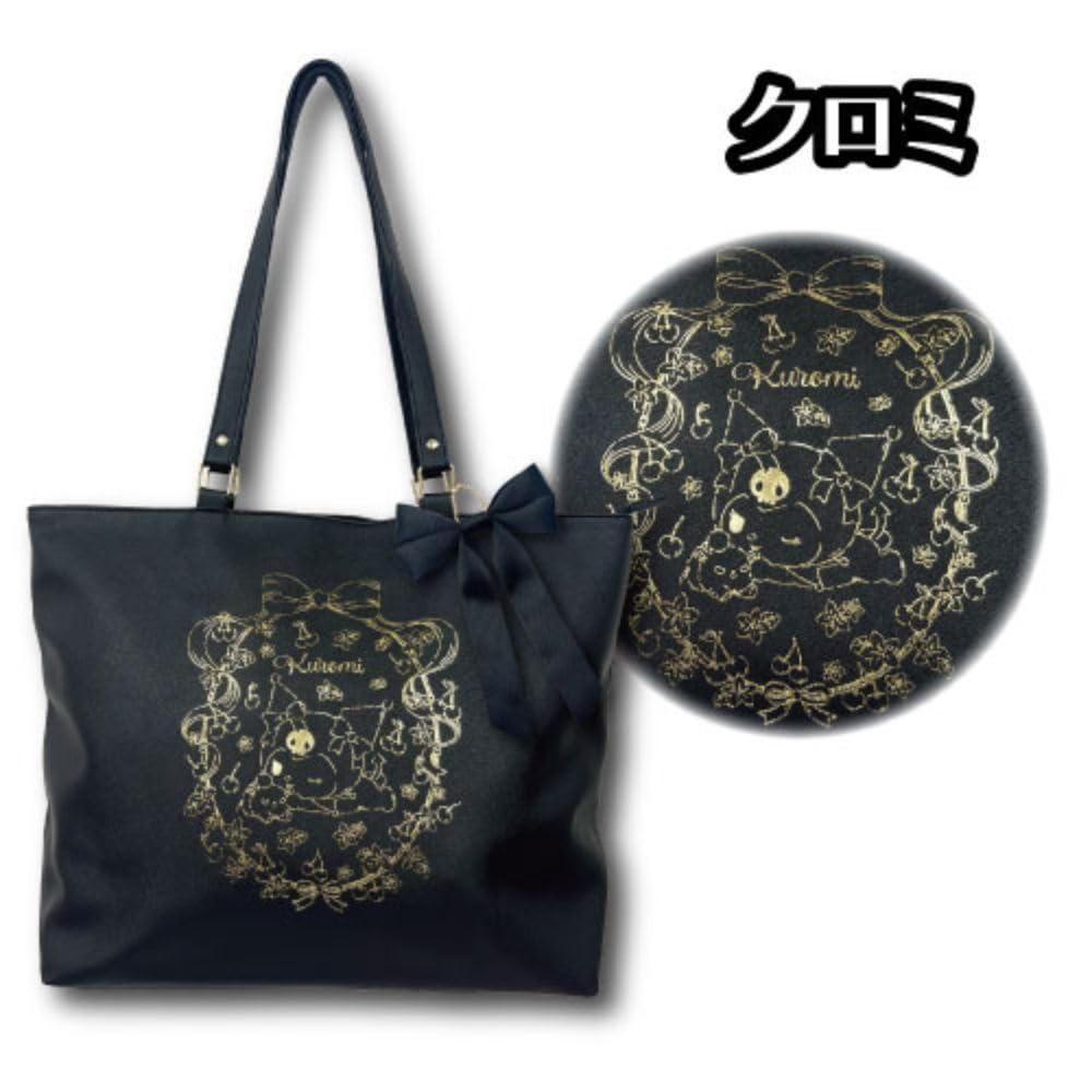 Hatayama Shoji Sanrio Tote Bag Girly Kuromi H31 X W44 X D16cm 60cm 34202879 [Body] Approx. (Bottom 35) / Handle Approx.