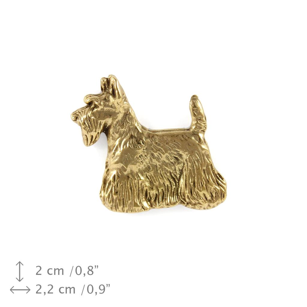 Scottish terrier, Aberdeen Terrier, Scottie, Aberdeenie - Dog brooch in decorative box, elegant gold-plated pin, Art-Dog brand jacket pin