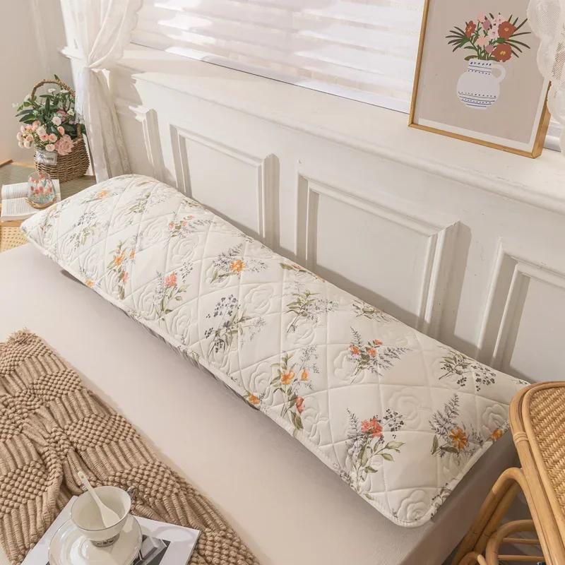 120/150/180cm Long Pillowcase Soft Polyester One-sided Quilted Hugging Pillow Cover Couple Lover Pillow Case