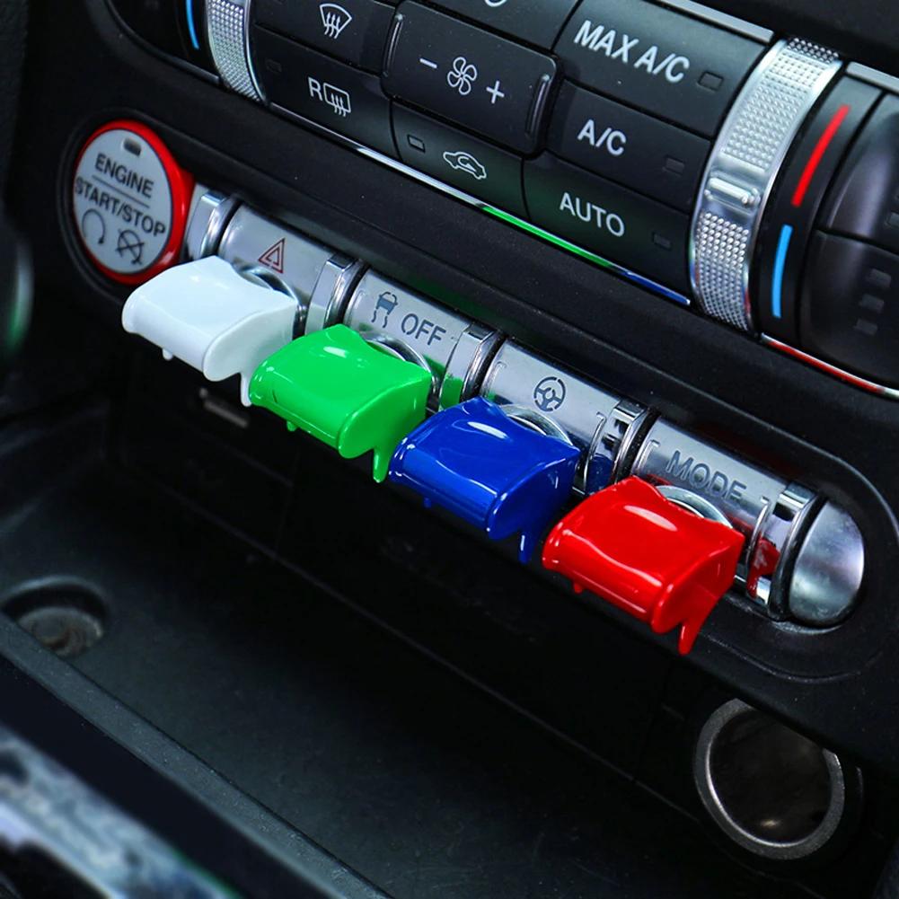 

4 шт. декоративная крышка кнопки центральной панели управления автомобиля для 2015-2020 Ford Mustang, модификация салона автомобиля, автомобильные аксессуары