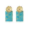 Flower Trendy Alloy Earrings Multicolor Rectangular Fashion For Women 2021