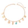 Elegant Shell Crosses Necklace Jewelry Accessory for Women with Gold Charm and Bohemians Summer Seashells Designs