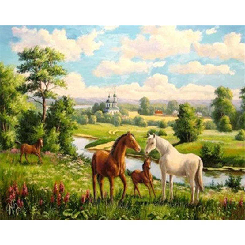 5D Diamond Painting Animals Cross Stitch Full Round Drill Painting Embroidery Craft Home Decor