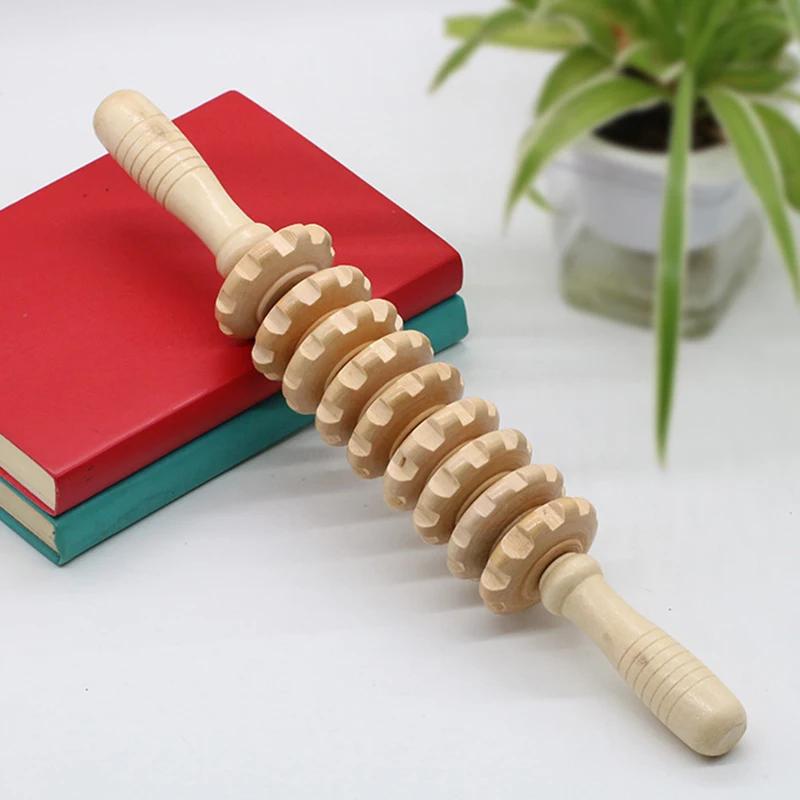 

1PC Wooden Exercise Roller Sport Injury Gym Body Leg Trigger Point Muscle Roller Sticks Wood Massager Health Care Massage Tools
