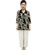 Fashionable Medium-Length Pullover for Middle-Aged and Elderly Mothers - Loose, Breathable, Slimming, Versatile, 3/4 Sleeve Top