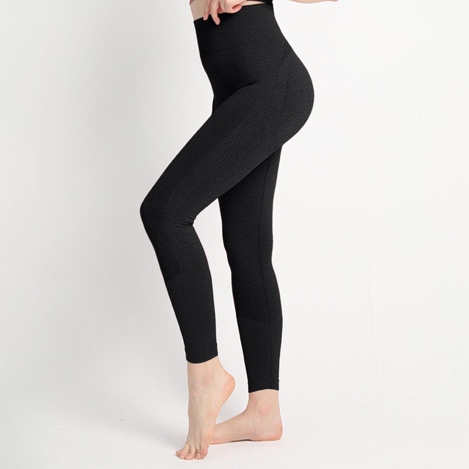 

Women s Color High Waist And Hip Lifting Sports Tight Pants Fitness Pants L чёрный