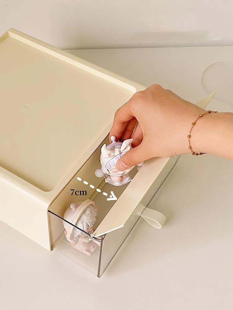 Drawer Type Blind Box Display Shelf Stationery Organizer Acrylic Transparent Desktop Display Cabinet Storage Box