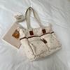 Womens Star Print Canvas Tote Bag Large Capacity Casual Shoulder Handbag Purse