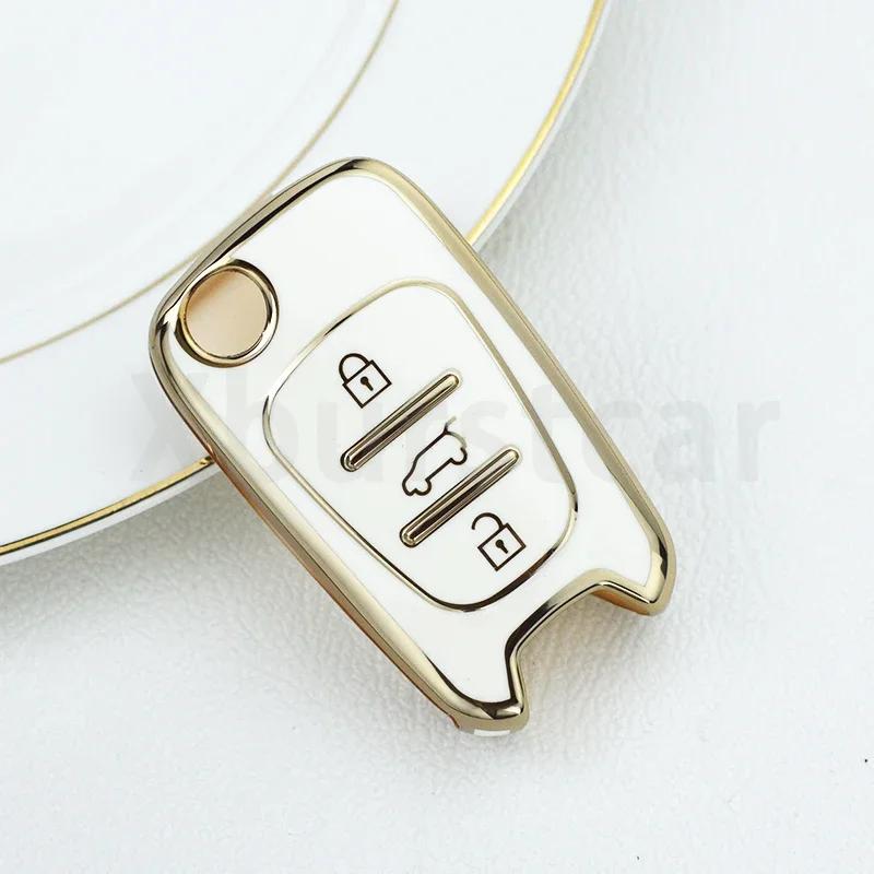 For Hyundai I20 I30 Ix20 Ix35 Elantra Accent Soft Tpu Car Flip Key Case Cover Car Key Protection Shell Auto Interior Accessories