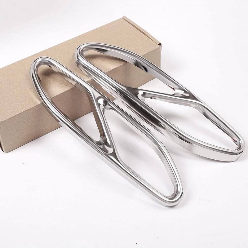 2pcs Car Accessories Exhaust Pipe Tail Cover Trim 304 Stainless Steel For Mercedes Benz S Class W222 2018-