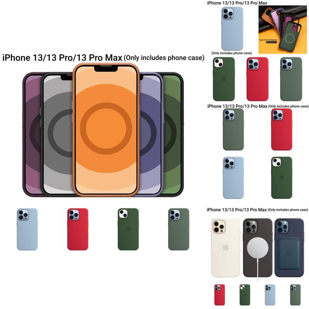 Apple 13 Oficiální tekutý silikon Magnetická adsorpce Kreslený kryt pro iPhone 13