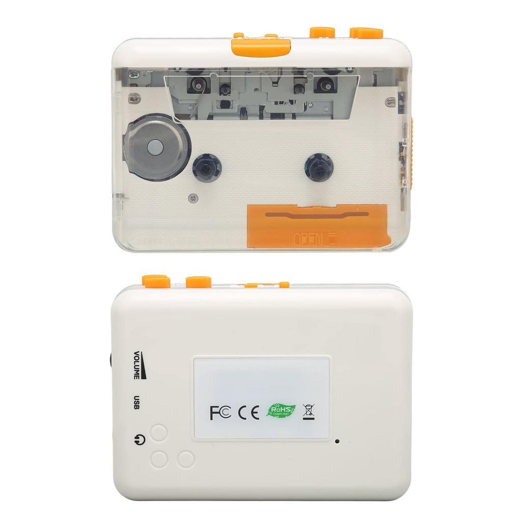 USB Cassette To MP3 Cassette Player Portable Music Tape Player To Digital Converter Via Tape To MP3 Converter with Earphones Converter, USB,