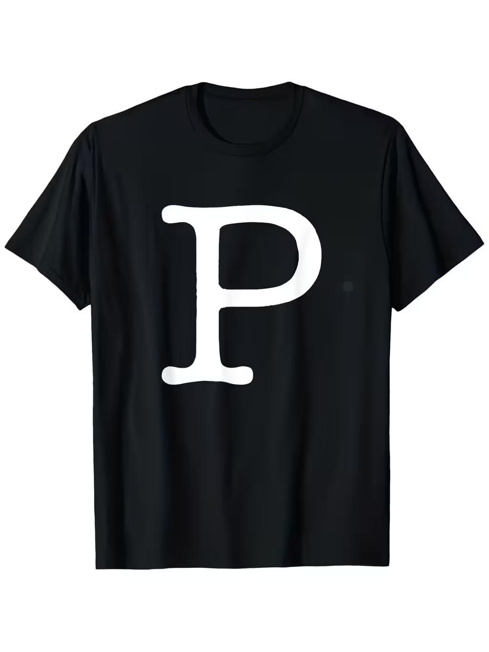Men s& Women s Matching Halloween Costume Salt& Pepper T-Shirt- Black with P Print XXXXL
