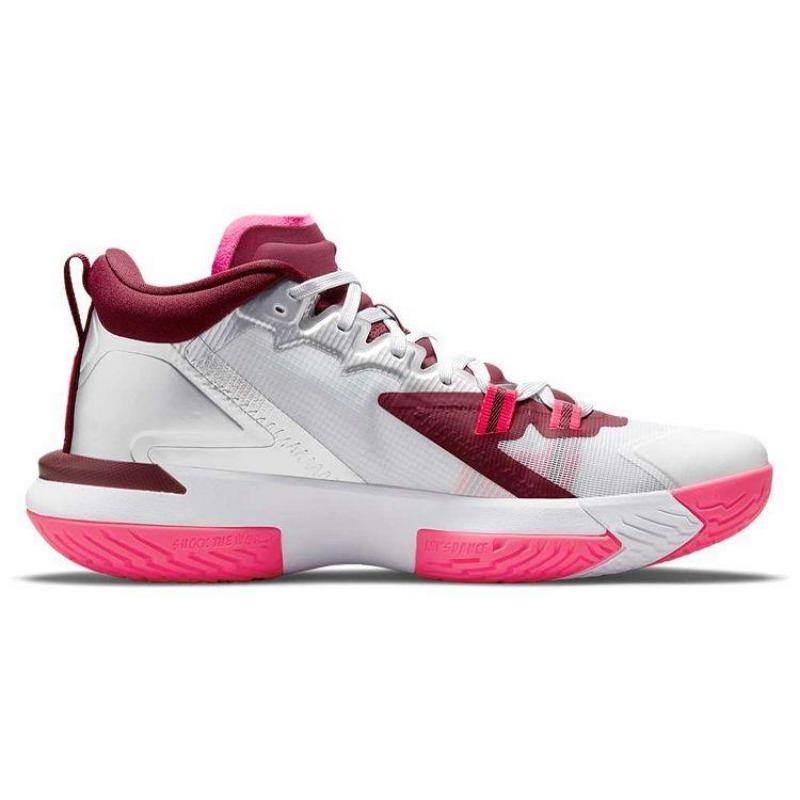 Jordan Zion 1 PF Marion unisex mid-top basketball shoes silver white pink domestic version DA3129-100